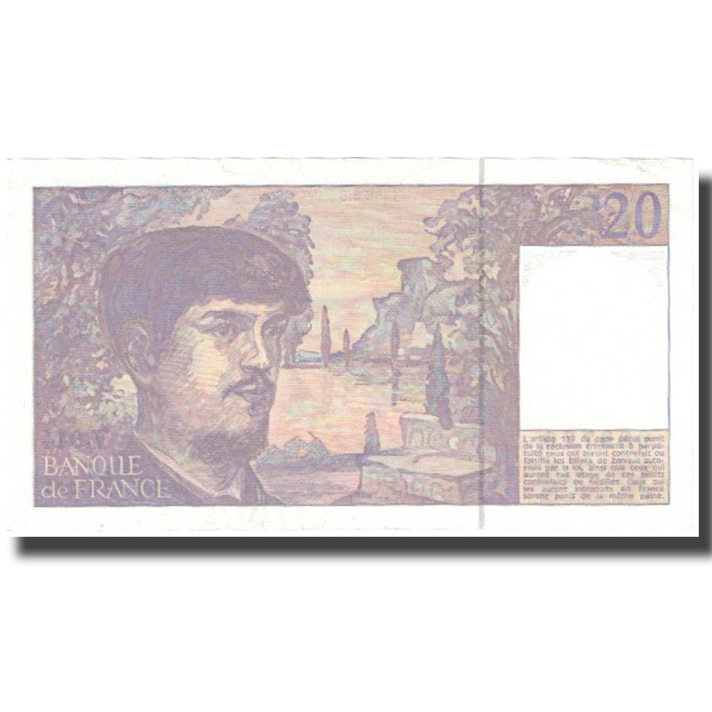 Frankreich, 20 Francs, Debussy, 1993, VZ, Fayette:66bis.5, KM:151g