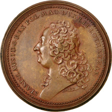 FRANCE, History, Louis XIV, Medal, 1754, AU(55-58), Copper, 50, 52.00