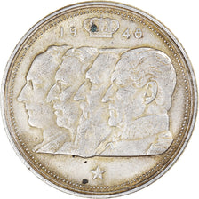 Coin, Belgium, 100 Francs, 100 Frank, 1948, EF(40-45), Silver, KM:138.1