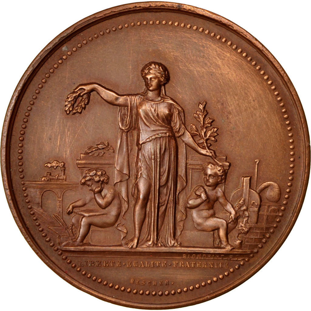 France, Medal, French Third Republic, Arts & Culture, 1886, Bescher, AU(55-58)