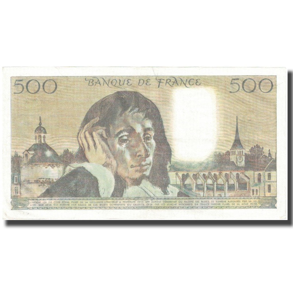 France, 500 Francs, Pascal, 1984, 1984-01-05, EF(40-45), Fayette:71.30, KM:156e