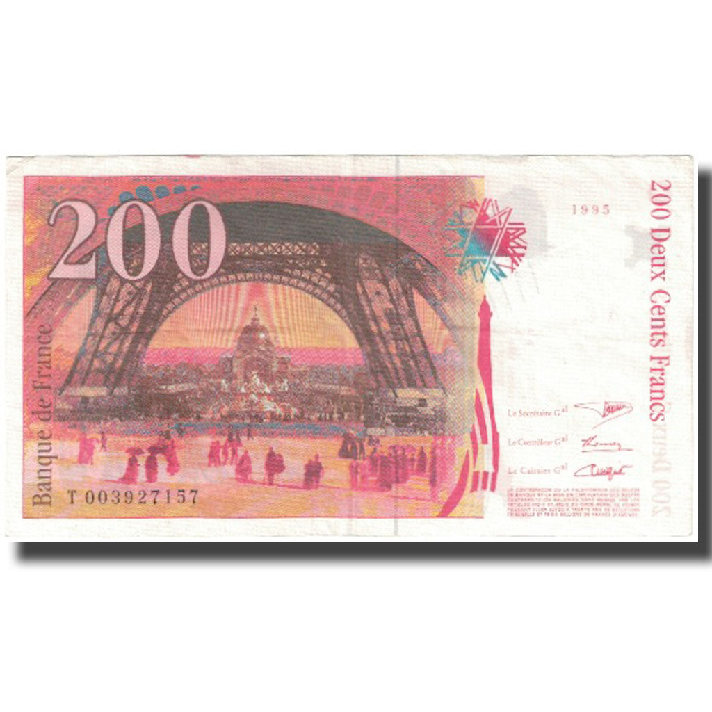 Frankreich, 200 Francs, Eiffel, 1995, VZ, Fayette:75.1, KM:159a