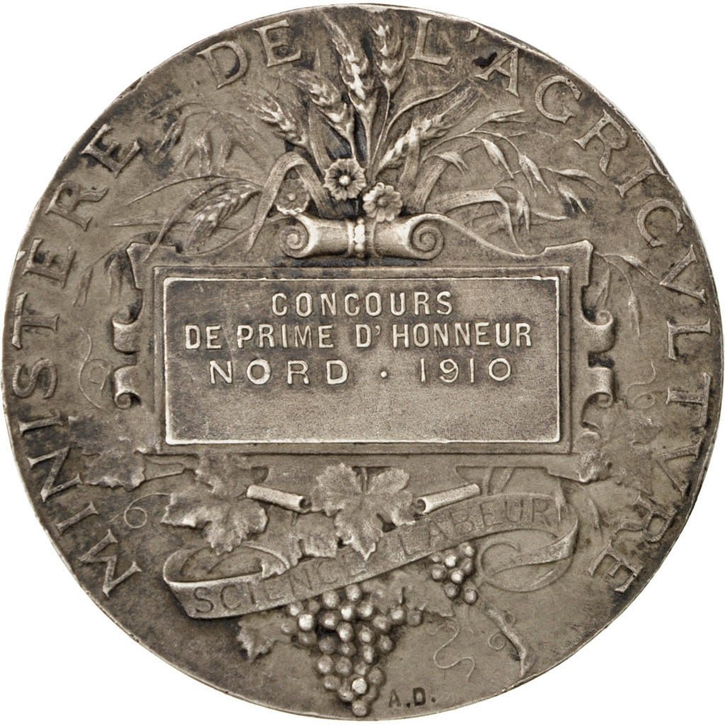 Francia, Medal, French Third Republic, Business & industry, 1910, Dubois.A, BB+