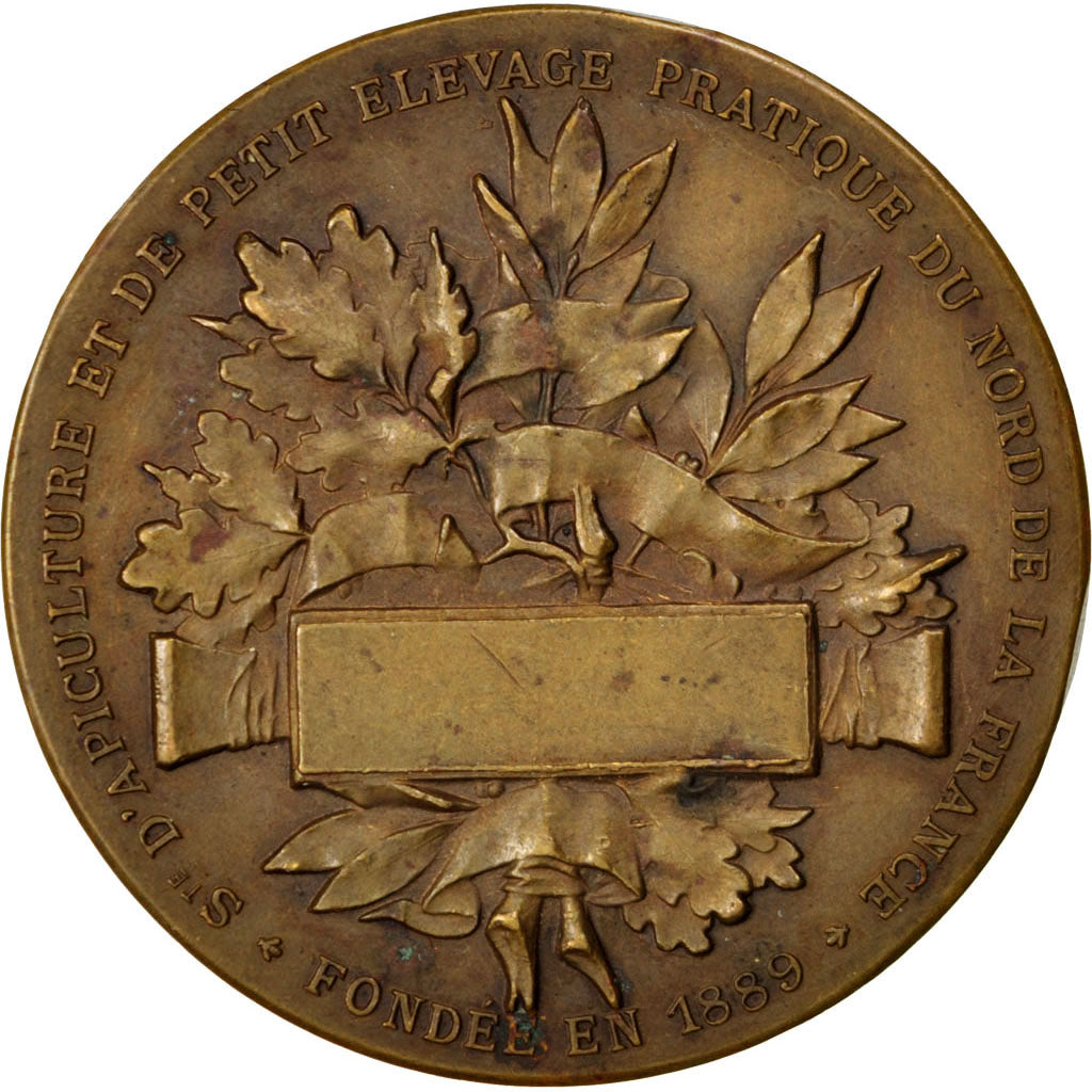 Francja, Medal, Trzecia Republika Francuska, Fauna, AU(50-53), Bronze