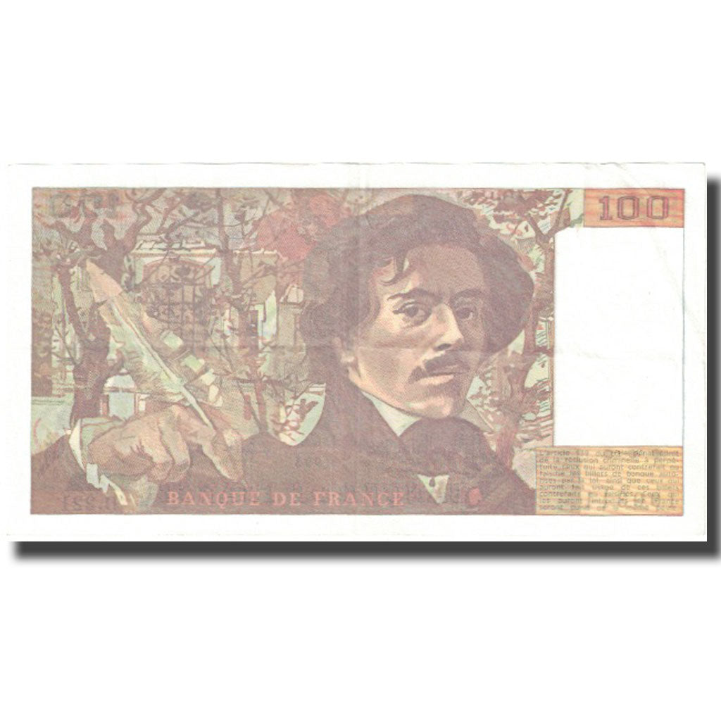 Francja, 100 Francs, Delacroix, 1993, EF(40-45), Fayette:69bis.7, KM:154g