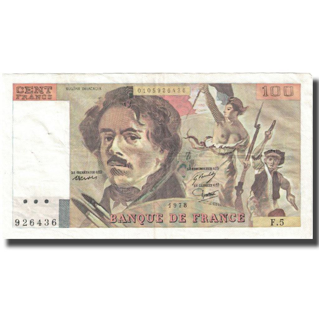 Francia, 100 Francs, Delacroix, 1978, SPL, Fayette:69.1d), KM:154a