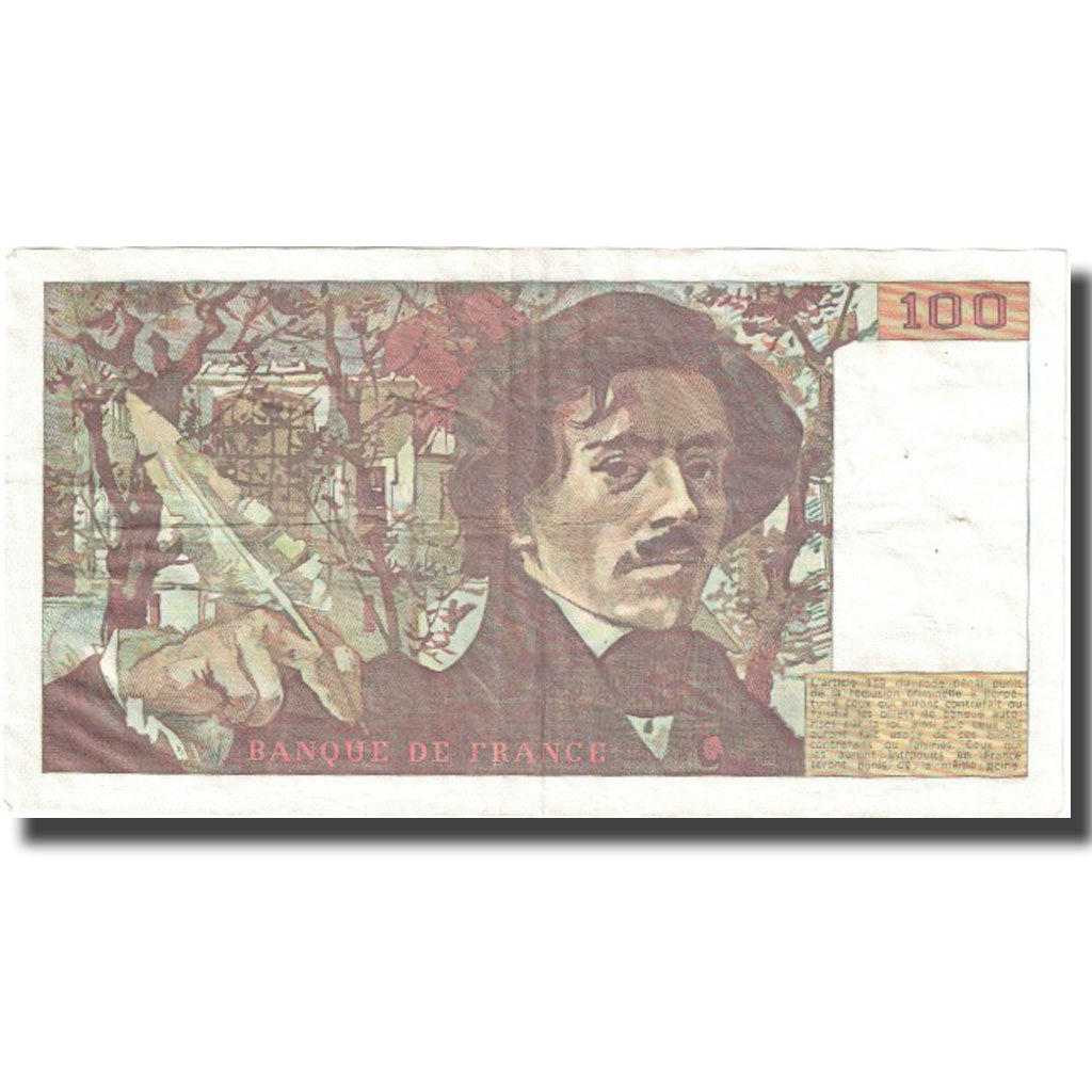 Francia, 100 Francs, Delacroix, 1978, SPL, Fayette:69.1d), KM:154a