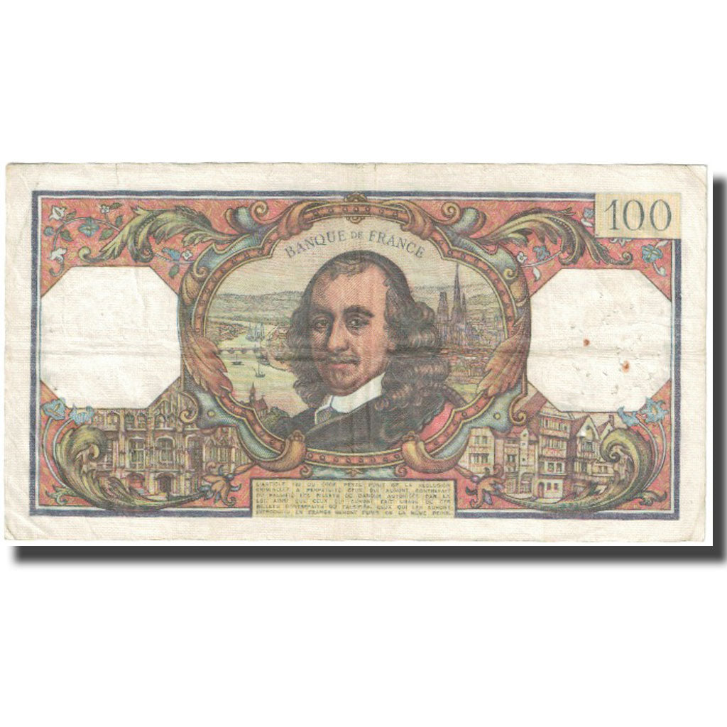 Francia, 100 Francs, Corneille, 1967, 1967-04-06, MB, Fayette:65.17, KM:149b