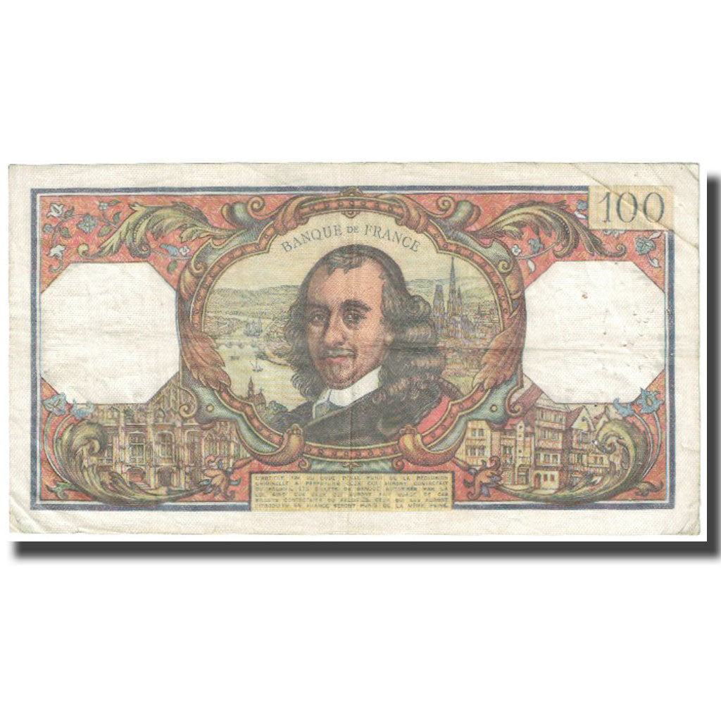 France, 100 Francs, Corneille, 1969, 1969-01-02, VF(20-25), Fayette:65.25