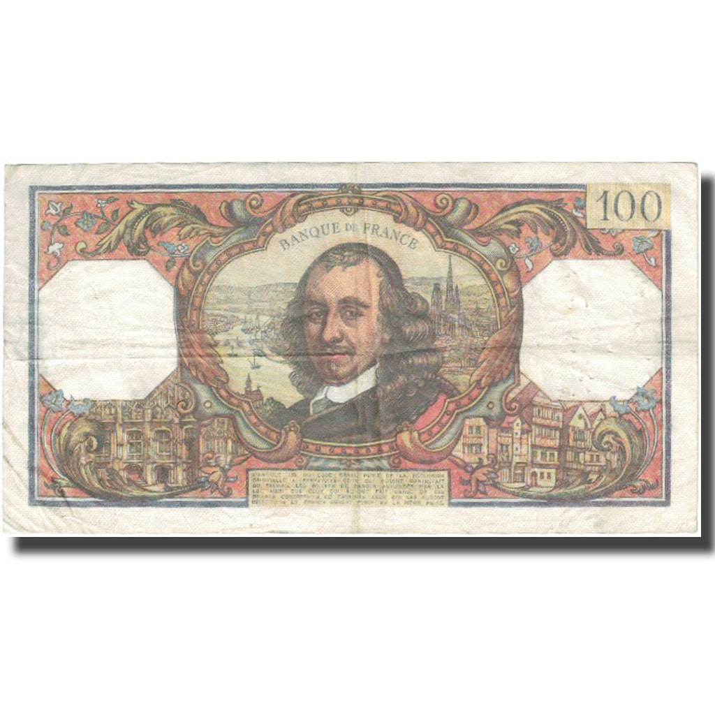 France, 100 Francs, Corneille, 1969, 1969-11-06, VF(20-25), Fayette:65.28