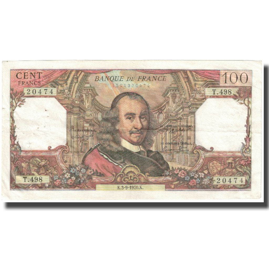 Frankreich, 100 Francs, Corneille, 1970, 1970-09-03, S, Fayette:65.32, KM:149c