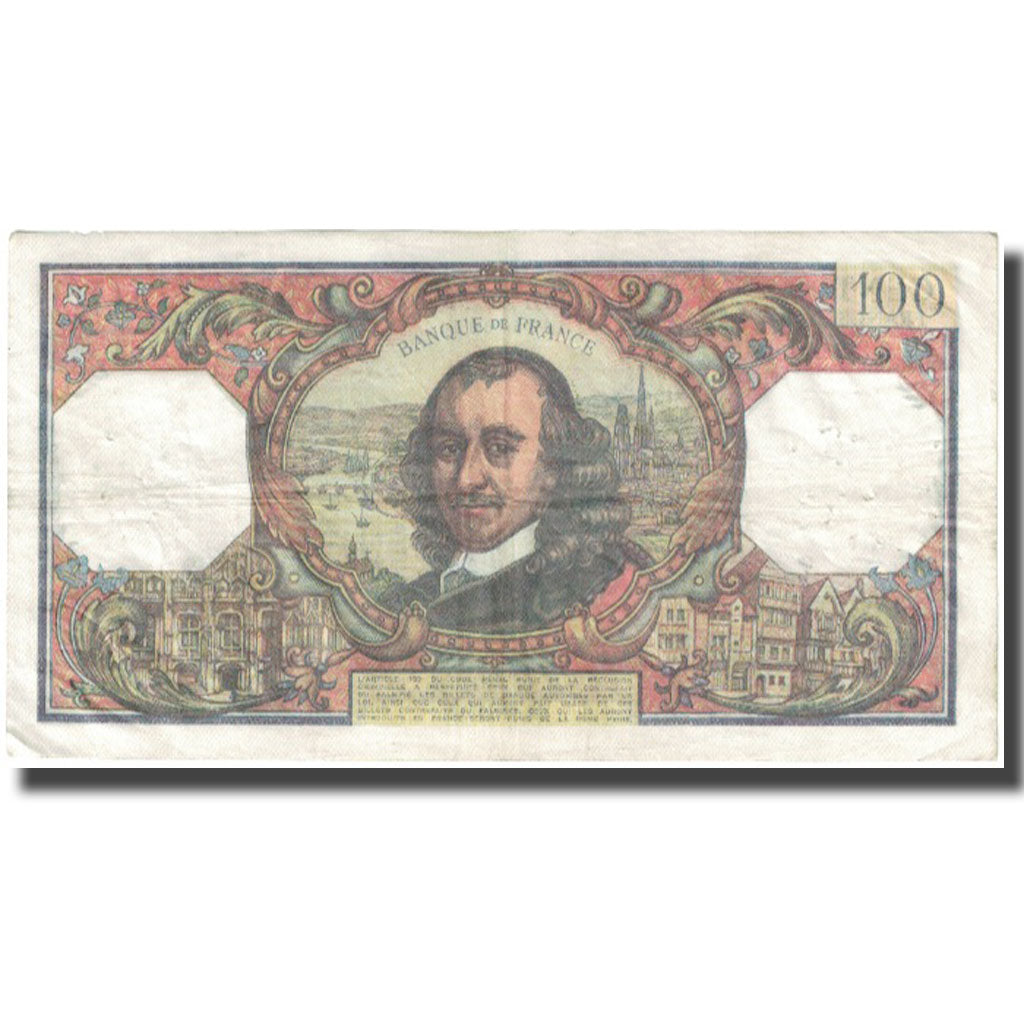 France, 100 Francs, Corneille, 1973, 1973-11-08, TB, Fayette:65.44, KM:149d