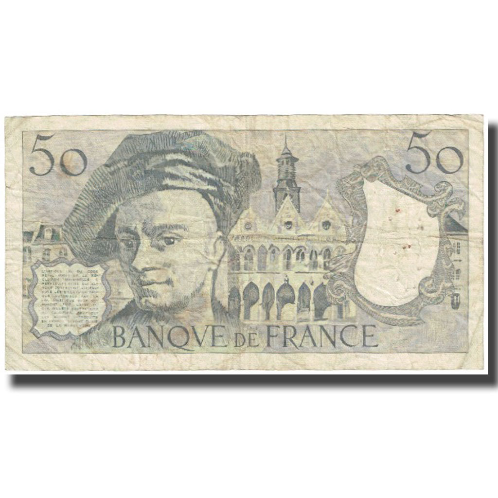Francja, 50 Francs, Quentin de La Tour, 1976, VG(8-10), Fayette:67.1, KM:152a