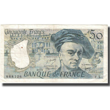 Francja, 50 Francs, Quentin de La Tour, 1976, VF(20-25), Fayette:67.1, KM:152a