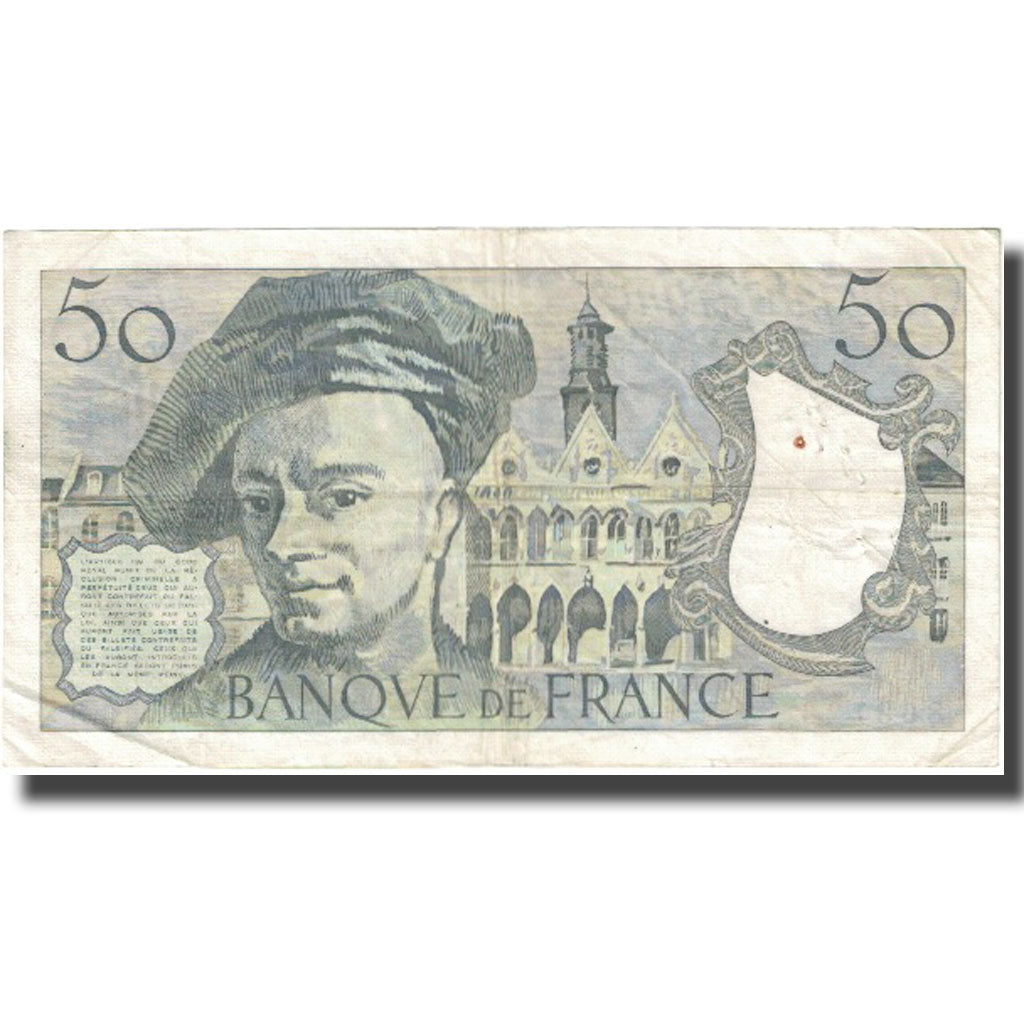 Francja, 50 Francs, Quentin de La Tour, 1976, VF(20-25), Fayette:67.1, KM:152a