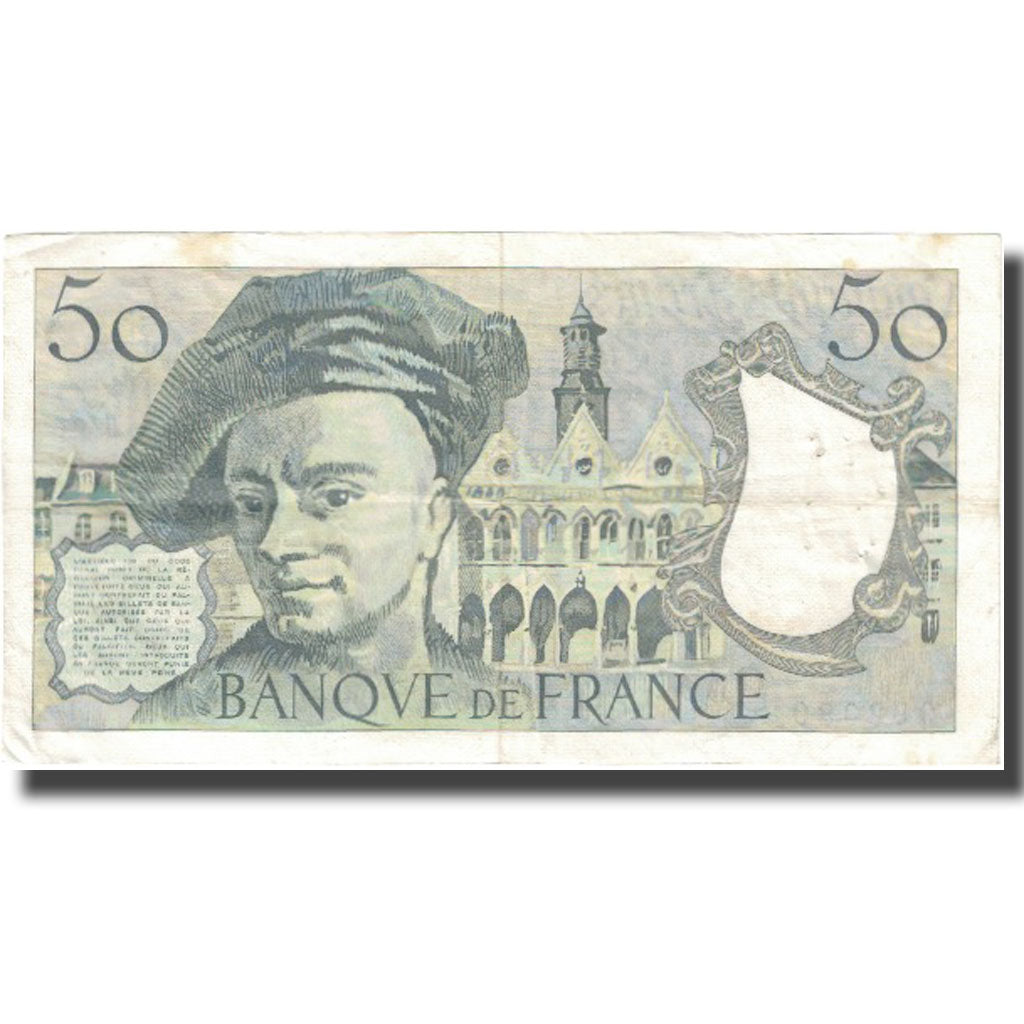 França, 50 Francs, Quentin de La Tour, 1976, VF(20-25), Fayette:67.1, KM:152a