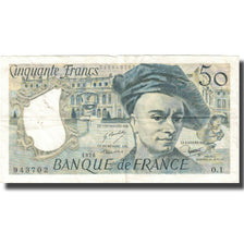 France, 50 Francs, Quentin de La Tour, 1976, TB, Fayette:67.1, KM:152a