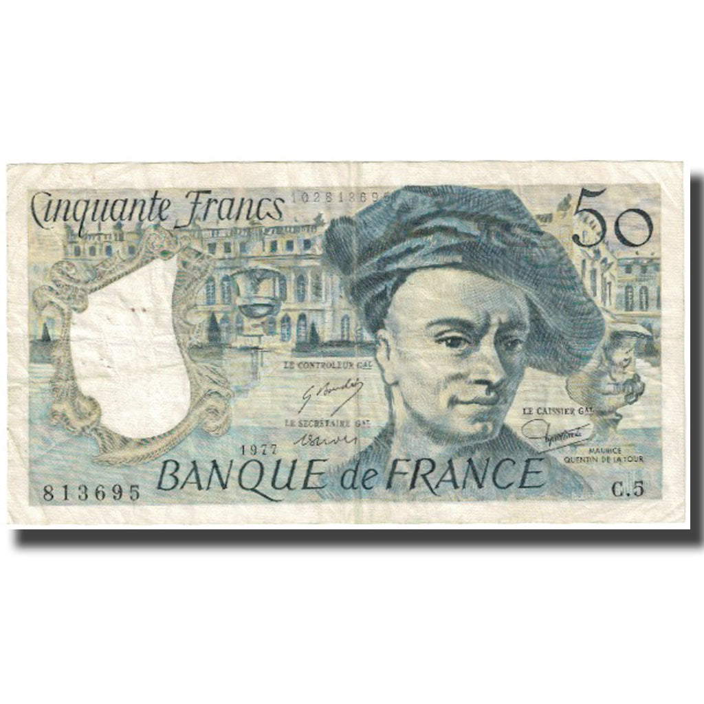 Francja, 50 Francs, Quentin de La Tour, 1977, F(12-15), Fayette:67.2, KM:152a