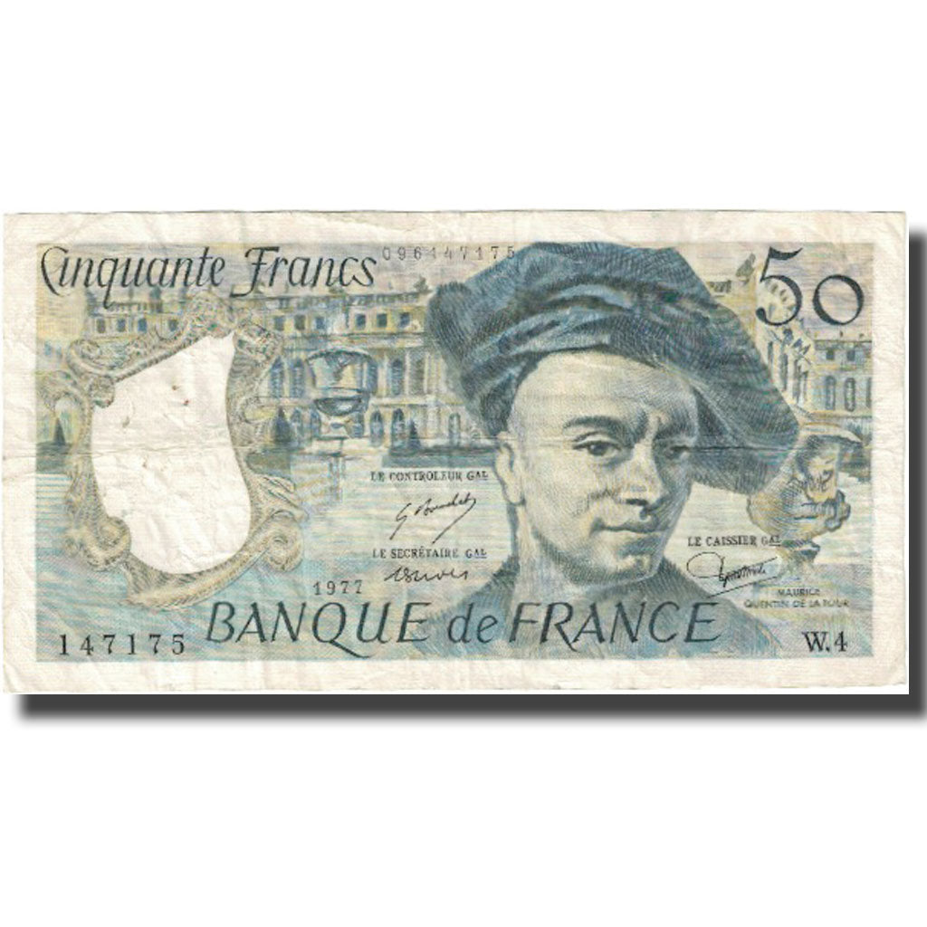 França, 50 Francs, Quentin de La Tour, 1977, F(12-15), Fayette:67.2, KM:152a