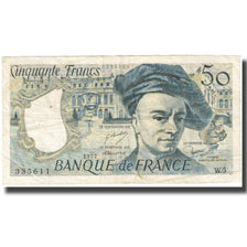 France, 50 Francs, Quentin de La Tour, 1977, F(12-15), Fayette:67.2, KM:152a