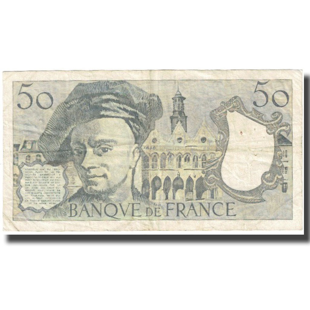France, 50 Francs, Quentin de La Tour, 1977, F(12-15), Fayette:67.2, KM:152a
