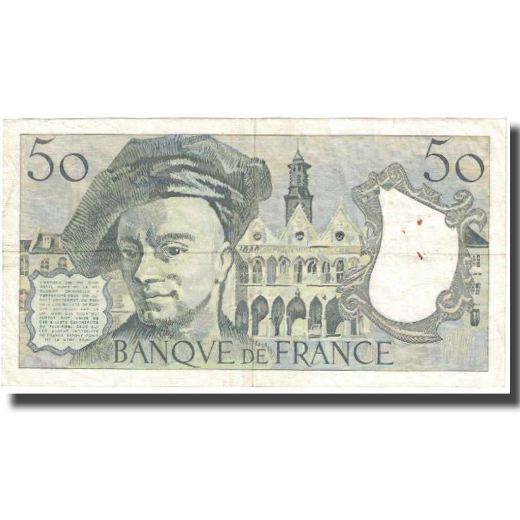Francja, 50 Francs, Quentin de La Tour, 1977, VF(20-25), Fayette:67.2, KM:152a