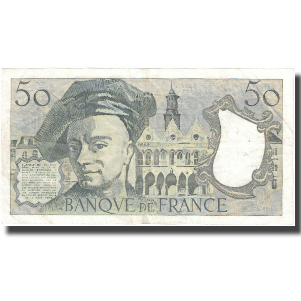 Frankrijk, 50 Francs, Quentin de La Tour, 1977, TB+, Fayette:67.2, KM:152a