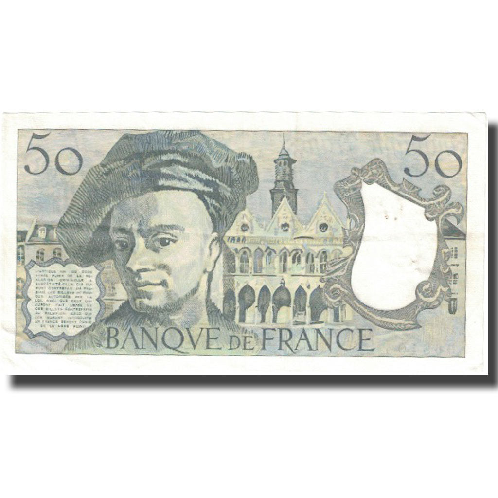 France, 50 Francs, Quentin de La Tour, 1977, EF(40-45), Fayette:67.2, KM:152a