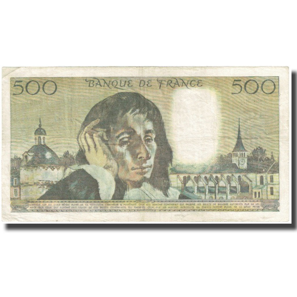 Francia, 500 Francs, Pascal, 1972, 1972-01-06, B+, Fayette:71.8, KM:156b