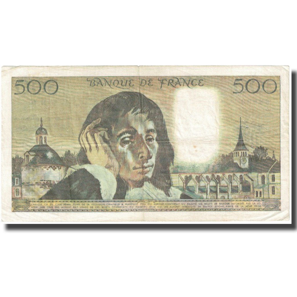 Frankreich, 500 Francs, Pascal, 1973, 1973-12-06, SGE+, Fayette:71.10, KM:156b