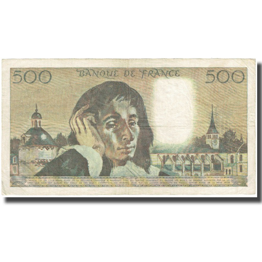 Frankrijk, 500 Francs, Pascal, 1973, 1973-12-06, B+, Fayette:71.10, KM:156b