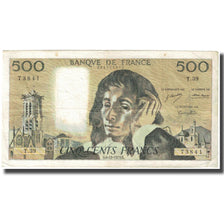 France, 500 Francs, Pascal, 1973, 1973-12-06, B+, Fayette:71.10, KM:156b