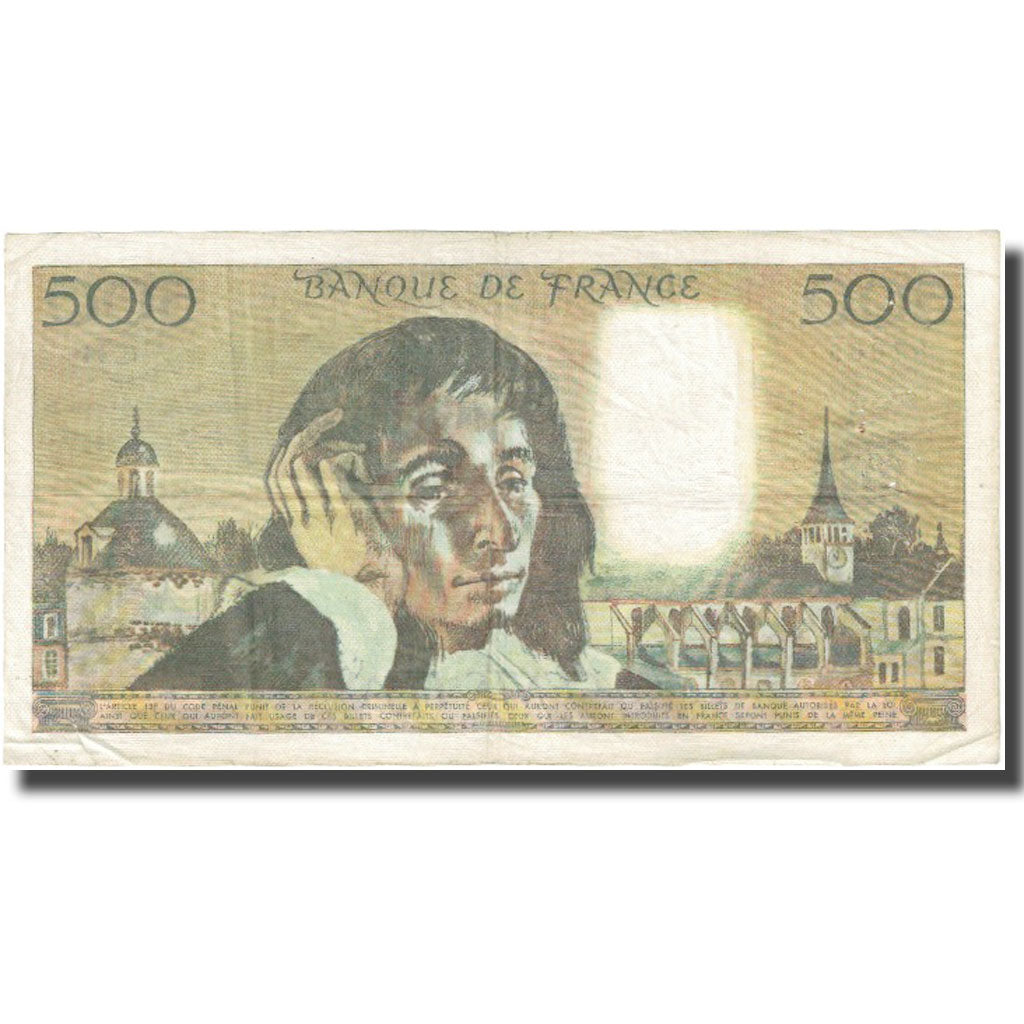 Francia, 500 Francs, Pascal, 1974, 1974-12-05, B+, Fayette:71.12, KM:156c
