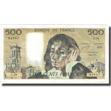 France, 500 Francs, Pascal, 1976, 1976-04-01, VF(20-25), Fayette:71.14, KM:156d