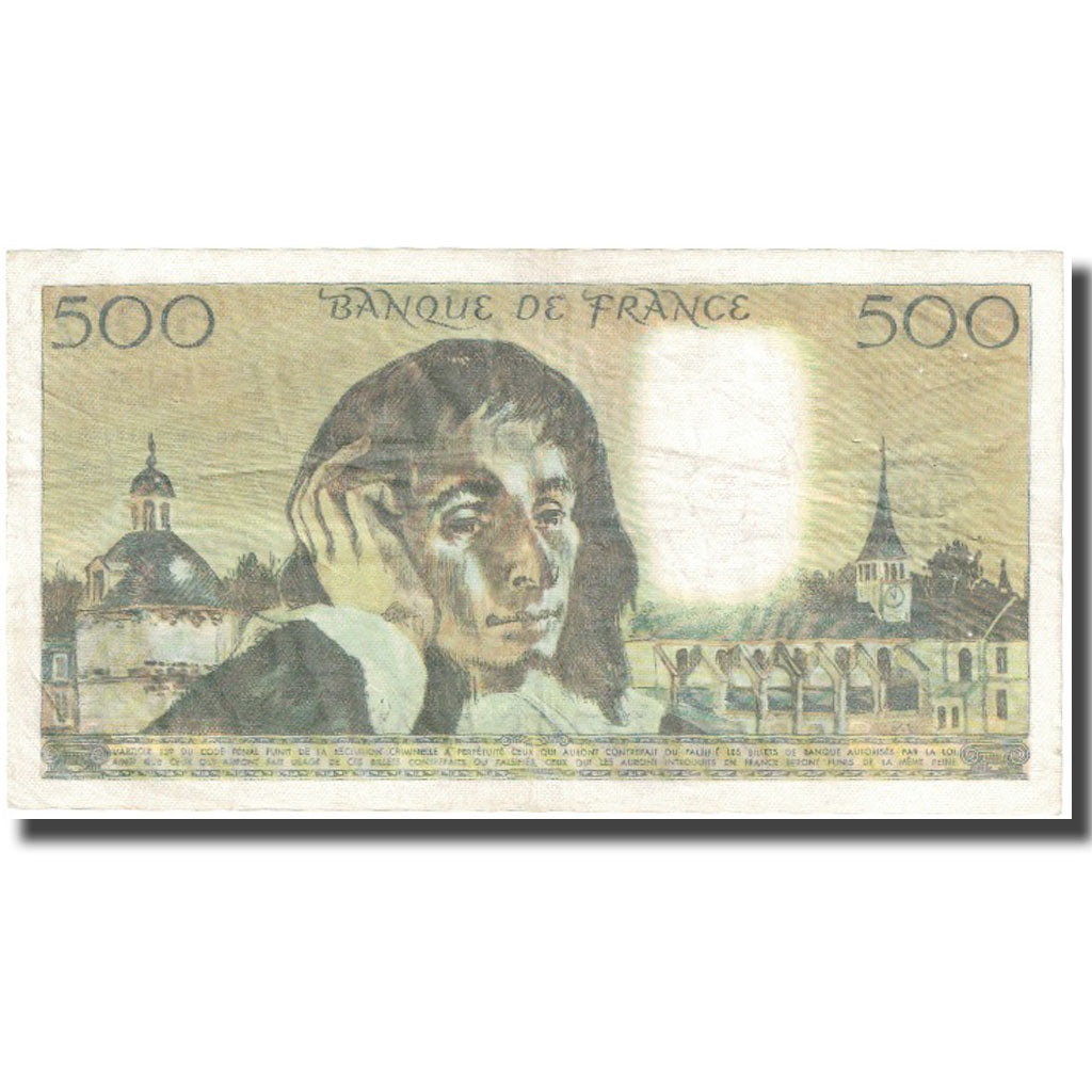 France, 500 Francs, Pascal, 1976, 1976-04-01, TB, Fayette:71.14, KM:156d