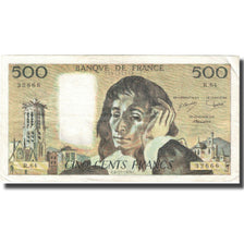 Francia, 500 Francs, Pascal, 1976, 1976-11-04, MB, Fayette:71.15, KM:156d
