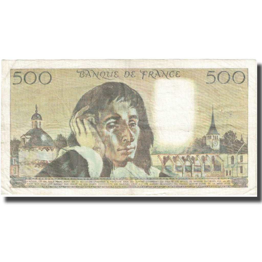 Francia, 500 Francs, Pascal, 1976, 1976-11-04, MB, Fayette:71.15, KM:156d