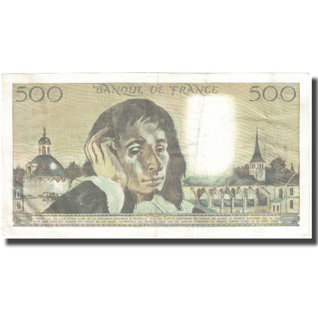 Francia, 500 Francs, Pascal, 1978, 1978-10-05, BC, Fayette:71.18, KM:156d