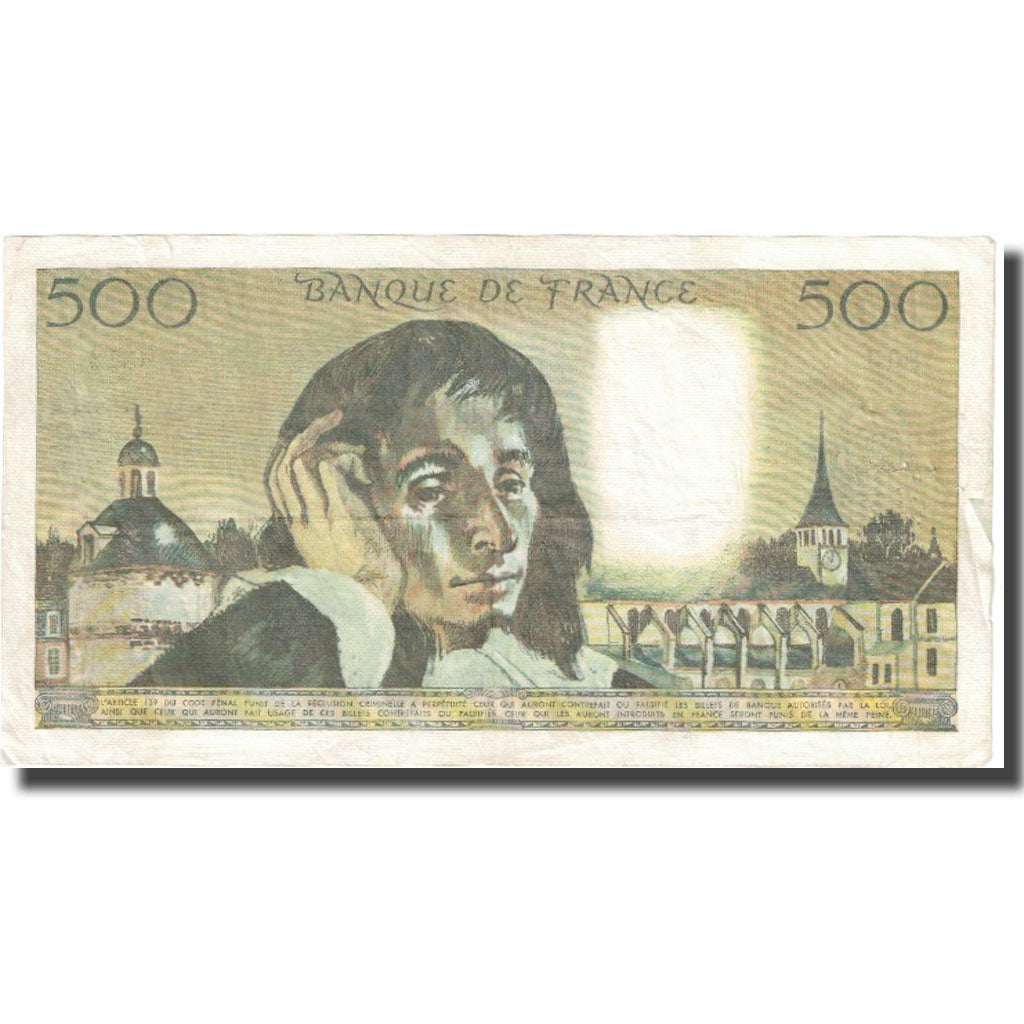 Frankrijk, 500 Francs, Pascal, 1969, 1969-01-02, TB, Fayette:71.3, KM:156a