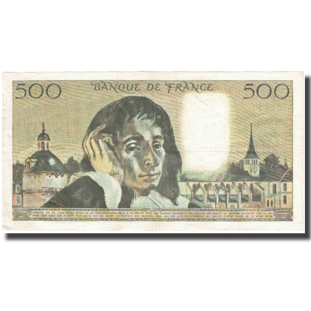 Francia, 500 Francs, Pascal, 1969, 1969-01-02, BC, Fayette:71.3, KM:156a