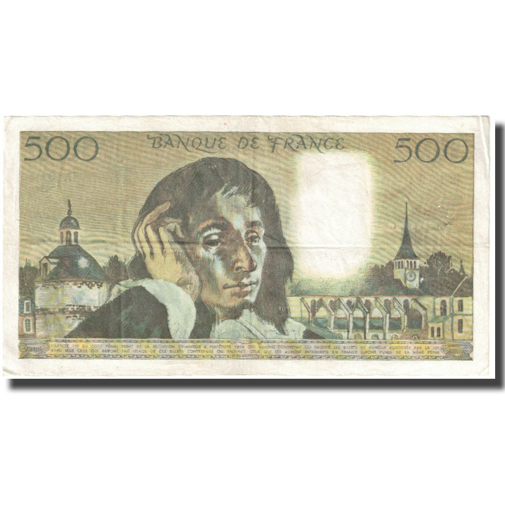 Frankrijk, 500 Francs, Pascal, 1970, 1970-01-08, B+, Fayette:71.5, KM:156a