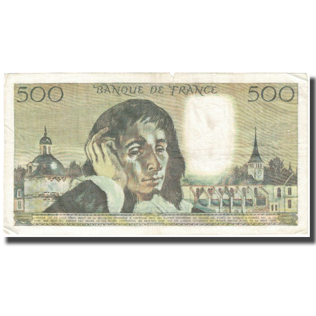 Francia, 500 Francs, Pascal, 1971, 1971-08-05, BC, Fayette:71.6, KM:156b