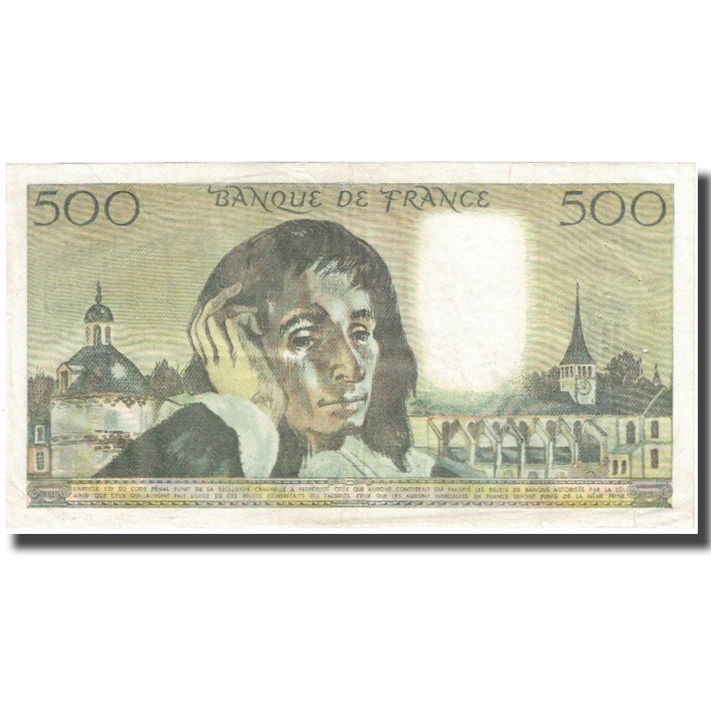 França, 500 Francs, Pascal, 1972, 1972-01-06, VF(20-25), Fayette:71.8, KM:156b
