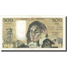 France, 500 Francs, Pascal, 1973, 1973-10-04, VF(30-35), Fayette:71.9, KM:156b