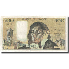 France, 500 Francs, Pascal, 1973, 1973-12-06, F(12-15), Fayette:71.10, KM:156b