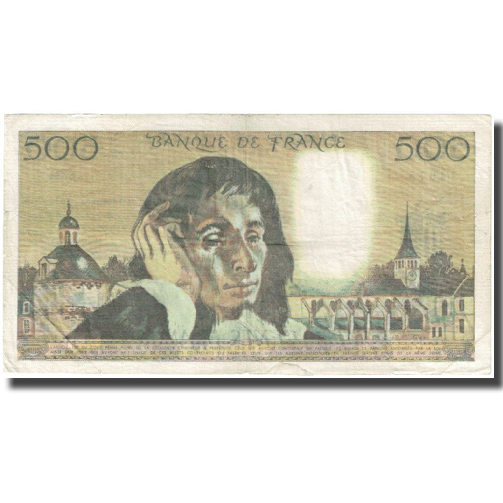 France, 500 Francs, Pascal, 1973, 1973-12-06, F(12-15), Fayette:71.10, KM:156b