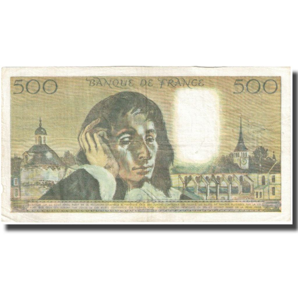 France, 500 Francs, Pascal, 1974, 1974-09-05, EF(40-45), Fayette:71.11, KM:156b