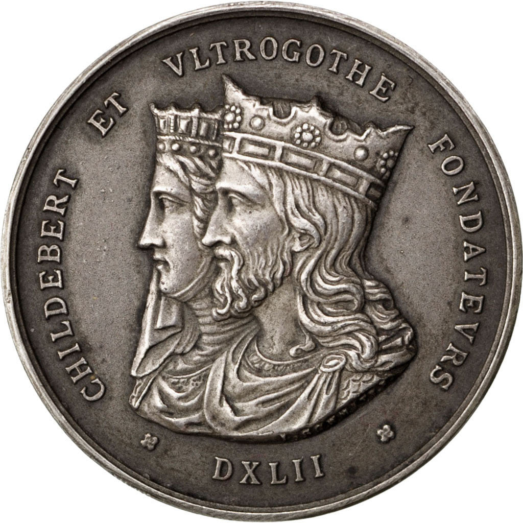 FRANCE, History, Louis Philippe I, Medal, 1845, AU(55-58), Silver, 35, 16.60