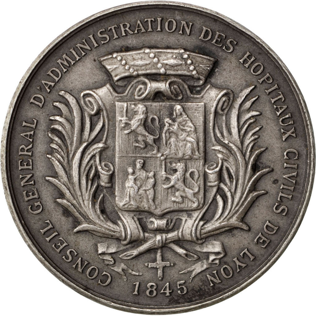 FRANCE, History, Louis Philippe I, Medal, 1845, AU(55-58), Silver, 35, 16.60