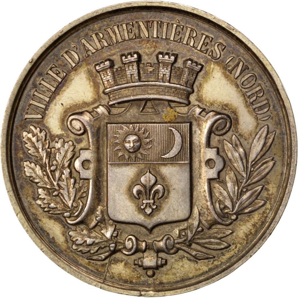 France, Medal, French Third Republic, Flora, AU(50-53), Vermeil